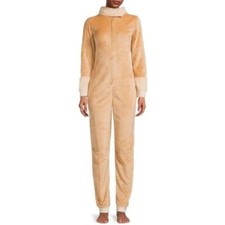 Mandalorian The Child Grogu Womens Union Suit Pajama Tan NWT