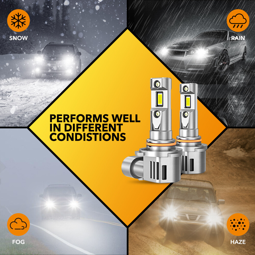 OXILAM 9005 HB3 LED Headlight Bulbs Kit Hi/ Low Beam 6500k Super Bright