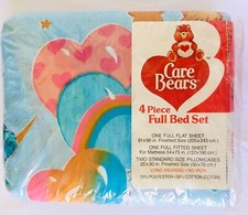 Care Bears Vintage 1983 Full Size Sheet Set CARE-A-LOT NWT EXTREMELY RARE 