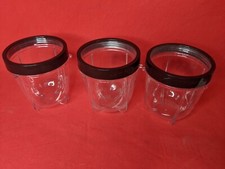 3 Magic Bullet Blender Mugs Cups With Lip Rings Replacement Parts