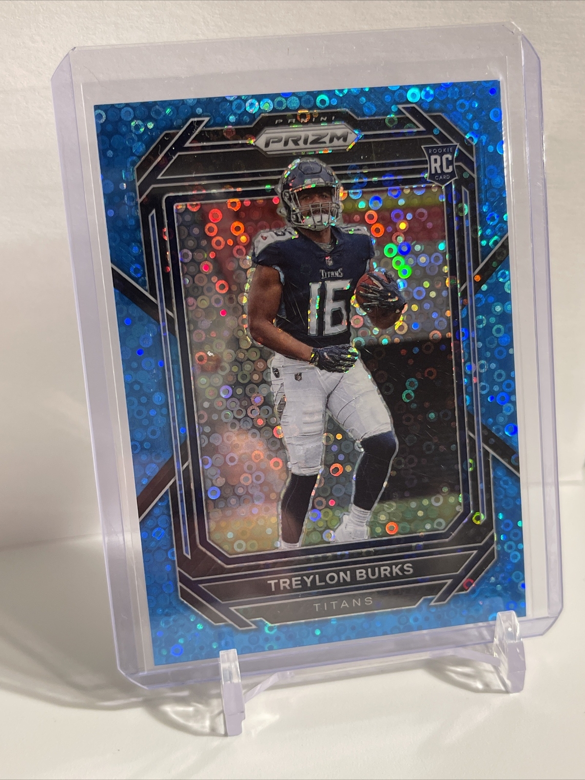 2022 Prizm Football - Treylon Burks RC, Blue Disco Prizm /79 (no huddle), #313