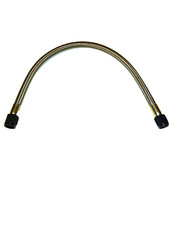 6AN 6" NITROUS OXIDE OR FUEL LINE STAINLESS BRAIDED HOSE BLACK ENDS