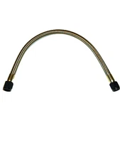 6AN 6" NITROUS OXIDE OR FUEL LINE STAINLESS BRAIDED HOSE BLACK ENDS