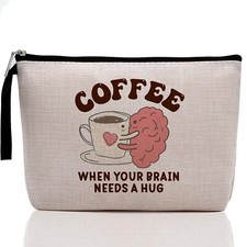 Funny Coffee Gifts Coffee Lovers Gift Ideas Makeup Bag Affirmations Coffee Ac...