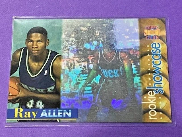 ~ 1996-97 Stadium Club #RS4 RAY ALLEN Rookie Showcase RC Milwaukee Bucks HOF ~