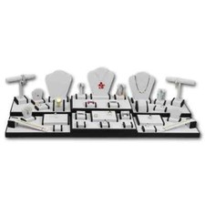 35 Piece Grey Suede Luxury Jewelry Showroom Display Set