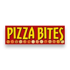 PIZZA BITES Vinyl Banner with Optional Sizes (Made in the USA)