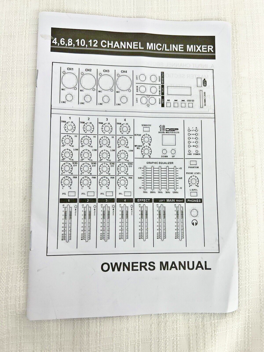 16DSP Professional Powered 6-Channel Stereo Mixer PMX-602D-USB w