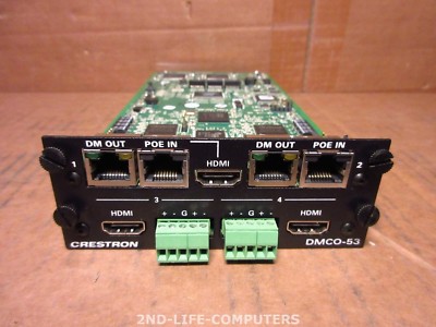 Crestron DMCO-53 HDMI Digital Media Output Card PoE PULLED FROM DM-MD8X8-RPS