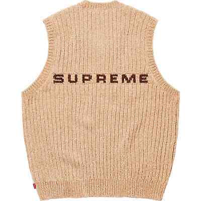 Supreme Chenille Sweater Vest Black Navy Beige Pink 4colors Supreme Chenille Sweater Vest Black Navy Beige Pink 4colors