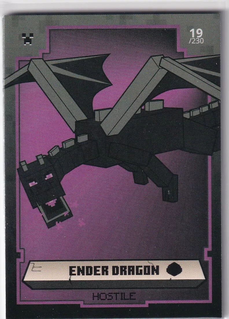 Panini Minecraft Adventure Trading Cards Card No. 19 Ender Dragon  Enderdrache