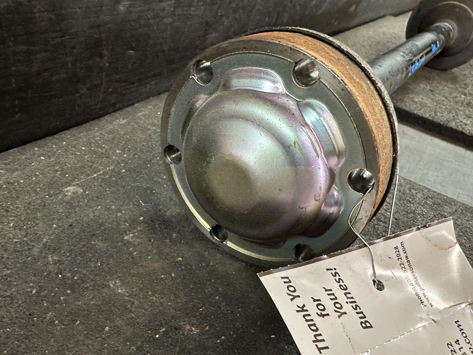 11-18 BENTLEY CONTINENTAL GT AWD REAR RIGHT PASSENGER SIDE AXLE SHAFT 3W0501203A