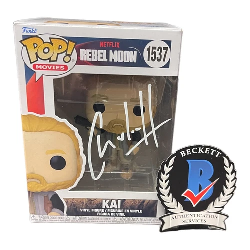 Charlie Hunnam Signed Autograph Rebel Moon Funko Pop 1537 Beckett  BAS Kai