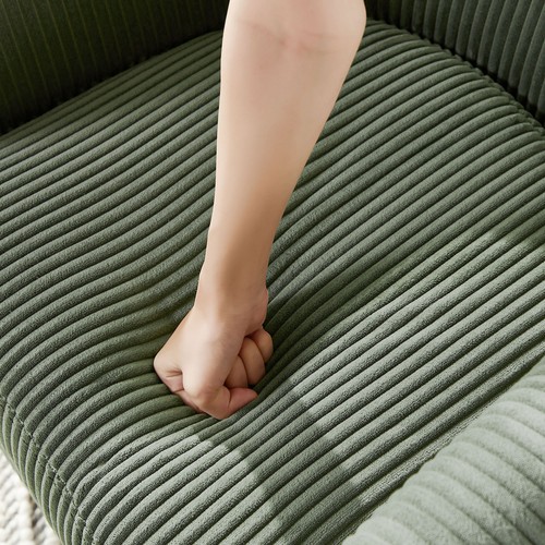 Swivel Accent Chair 360° Comfy Recliner Corduroy Arm Chair Single Sofa with Otto - Picture 5 of 8