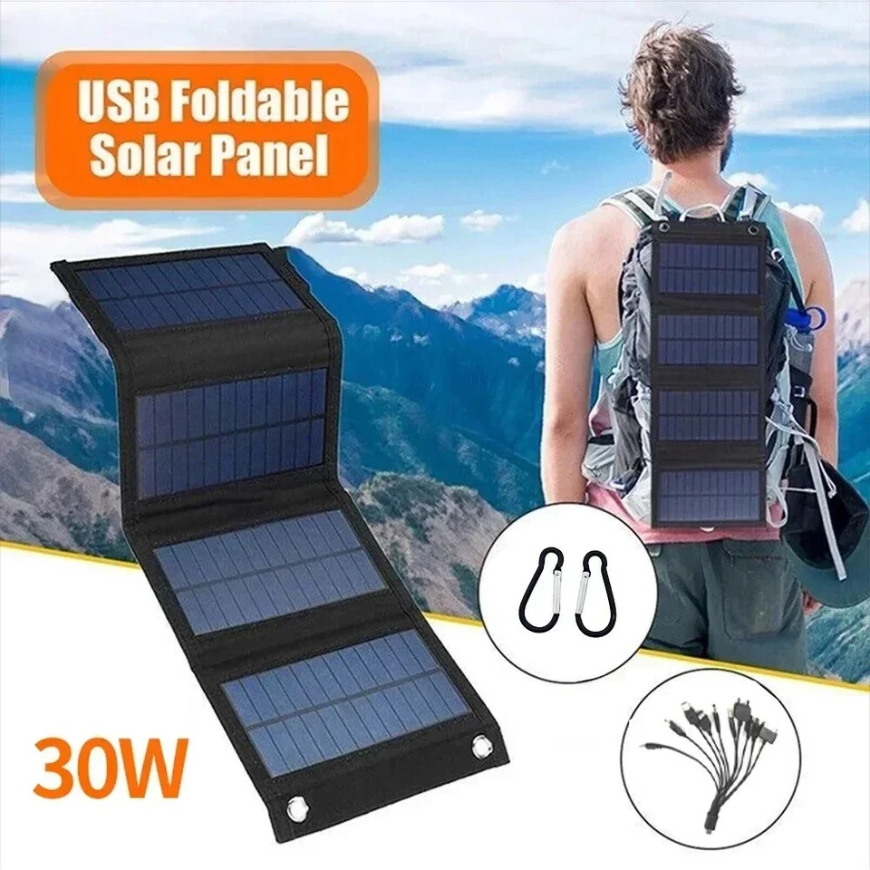 Solar Panel Portable Foldable Power Supply Panel Small Generator Outdoor Charger - Image 2 of 4