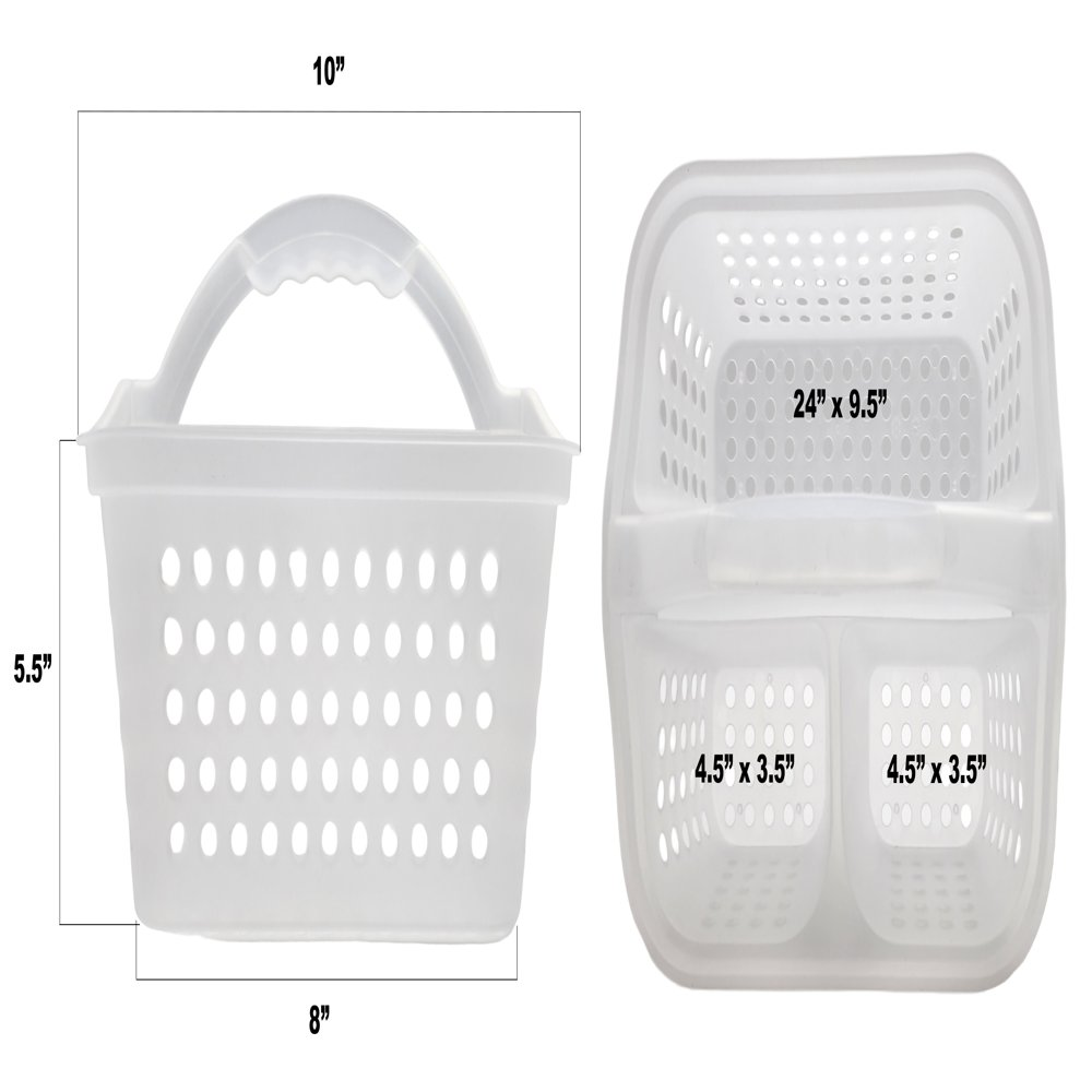 Small Plastic Shower Caddy Bath Storage Organizer Portable Bathroom