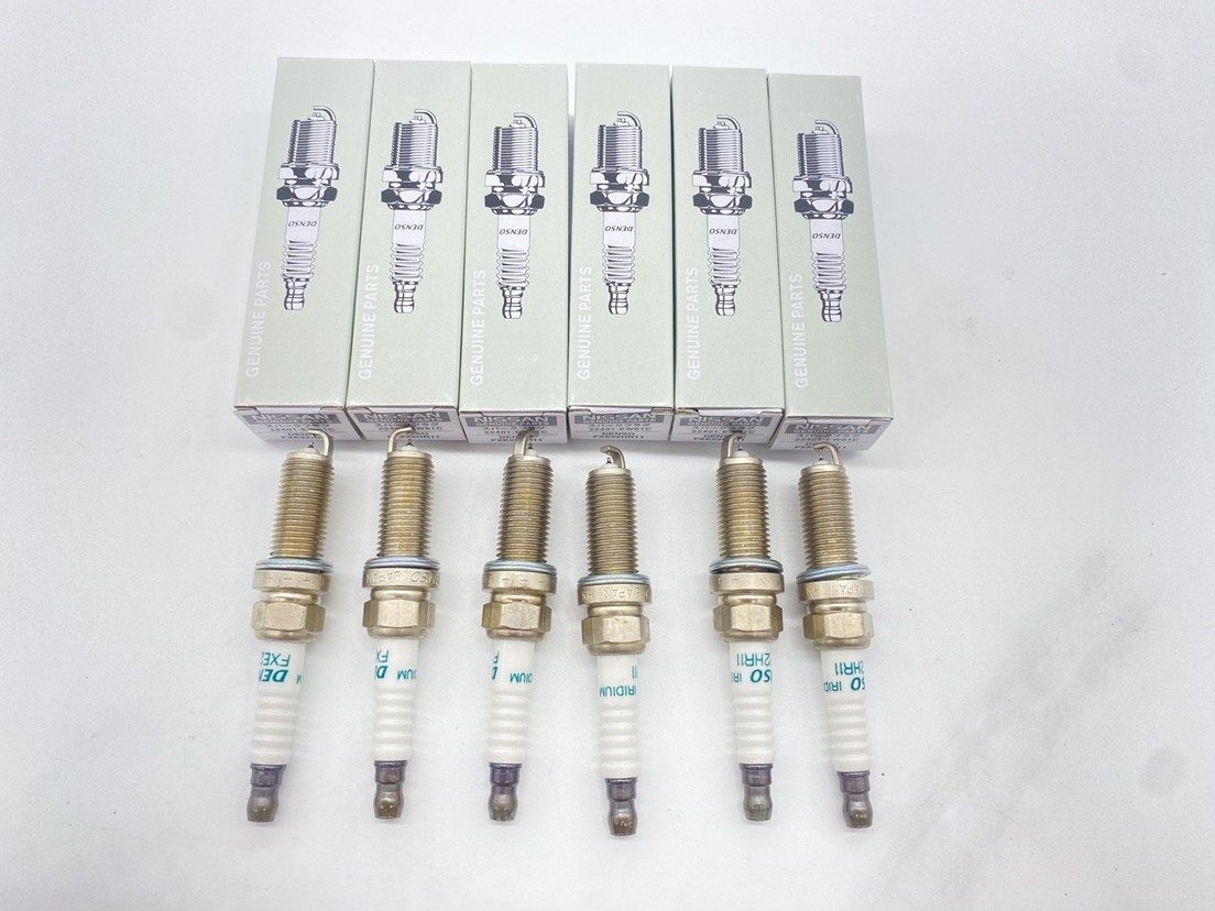 New 6X For Infiniti OEM spark plug set of 6 Original 22401-EW61C Denso FXE22HR11