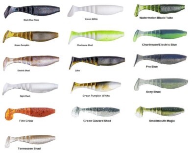 ORIGINAL Yamamoto 4 Kickin' Zako Swimbait - 5 per pack, Choice of Colors