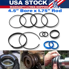 4.5" Bore x 1.75" Rod Cylinder Hydraulic Log Splitter Cylinder Rebuild Seal Kit