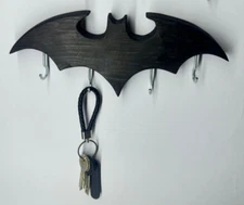 Key holder  Batman  wall unique  black  wood  Handmade