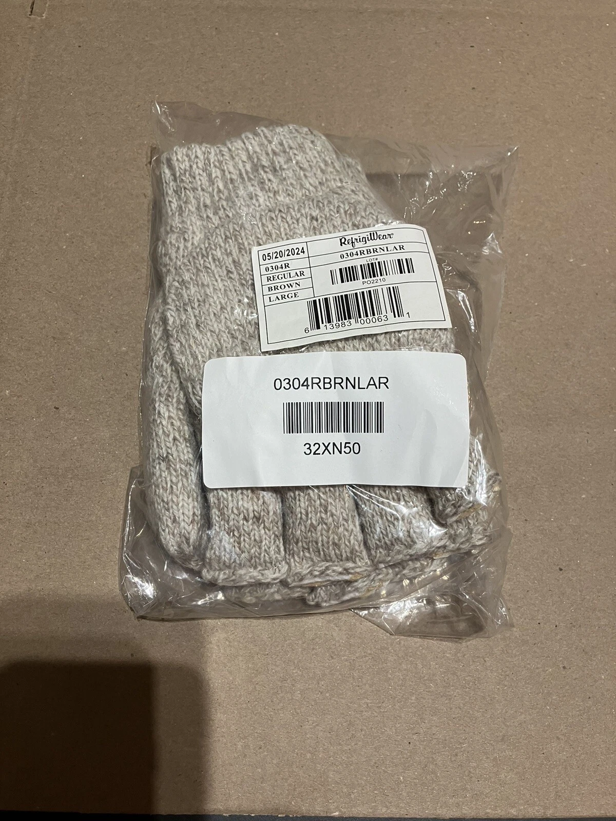 RefrigiWear Premium Wool Convertible Mitt - Warm, Size L ( Lot of 40 Pairs )
