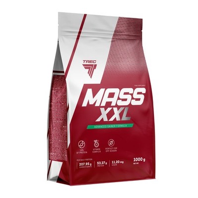 Trec Nutrition MASS XXL 1000g | Muskelaufbau & Mass Gainer | Bulk Up Shake |