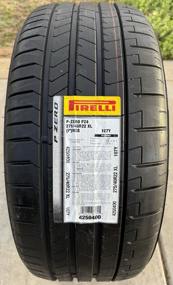 Set of TWO BRAND NEW 275/40R22 Pirelli P Zero PZ4 PNCS Noise