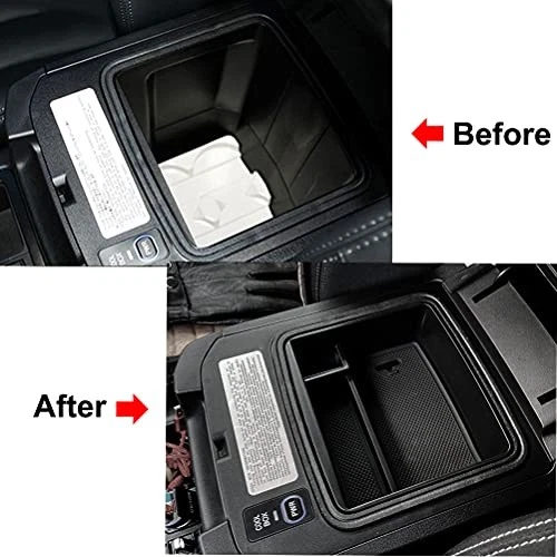Center console organizer tray compatible with Toyota Land Cruiser 2004-2021 Blac Foto 4 de 4