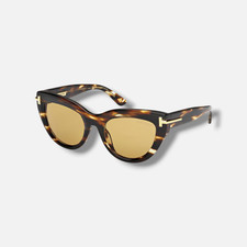 Tom Ford FT1252 55E Women  s Brown Tortoiseshell Sunglasses 52-21-140