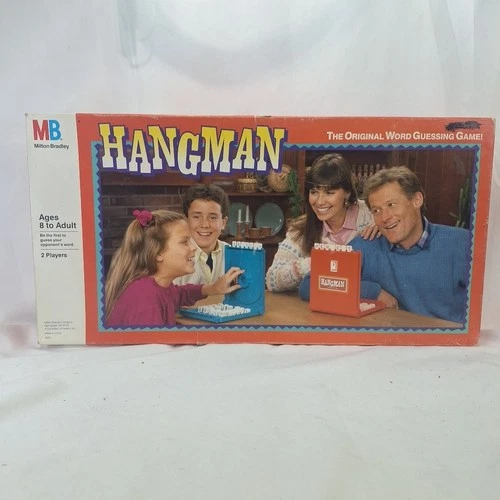 VINTAGE Hangman COMPLETE Milton Bradley 1988 Words Classic Game