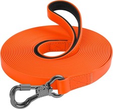 XiaZ Waterproof Long Dog Lead, 30FT Leash Training Line Lead 30ft, Orange