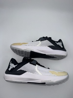 Under Armour Project Rock BSR 2 Mens Size 9 White Training Shoes 3025081-100