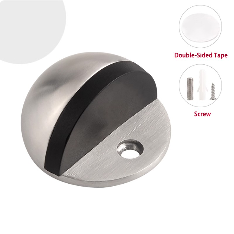 Stainless Steel Silicone Floor Door Stop Self Adhesive No/Have Hole Door Stopper