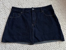 Old Navy Denim Mini Skirt Dark Wash 5 Pocket Design Sz 16