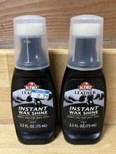 Lot Of 2 Kiwi Leather Black Instant Wax Shine Shoe Polish 2.5 oz