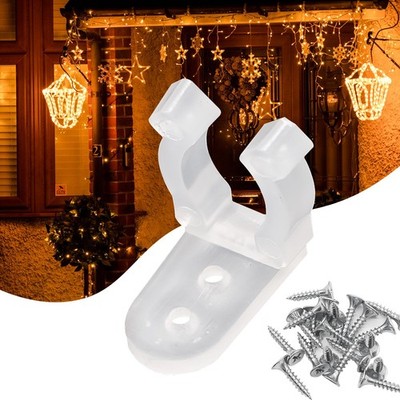 100pcs 3/8 Inch LED Rope Light Clips Holder with 200 PCS Screws for Hanging C...
