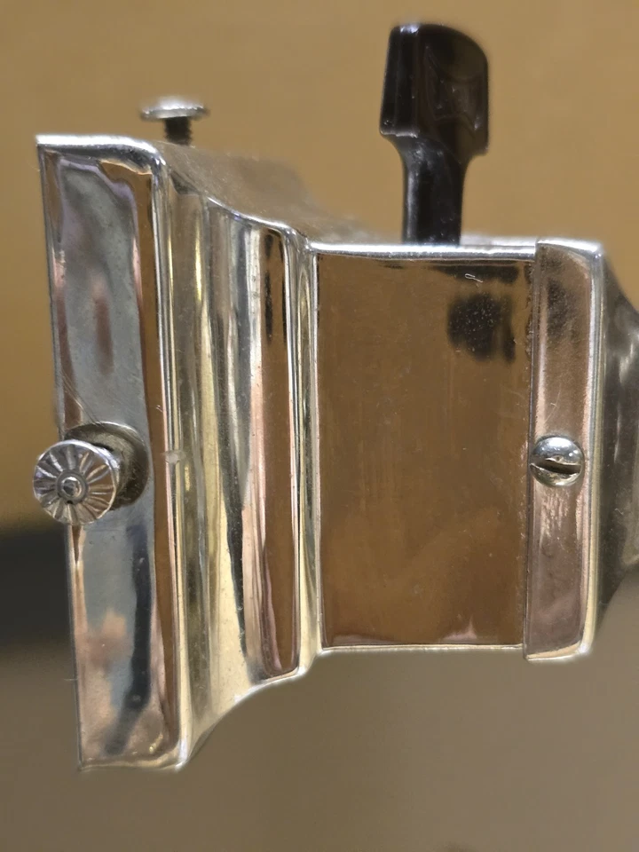 Lámpara de araña antigua Craftsman Mission 1910 niquelada de 4 brazos artesanías Foto 4 de 4