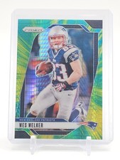 WES WELKER 2024 PANINI PRIZM GREEN YELLOW HYPER /180 #201 PATRIOTS Q5454