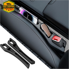 2PCS Car Seat Gap Filler Organizer No Drop Phone Holder Storage Universal