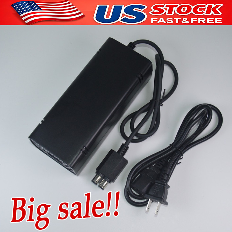New SLIM AC Power Supply Brick Charger Adapter Cable Cord for Microsoft Xbox 360
