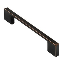 10 Pack Oil Rubbed Bronze Cabinet Pulls, 5 Inch 128mm Hole Centers Rectangle...