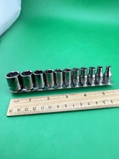 Ugly NOS 11 Piece Craftsman USA 1/4? Drive 6 Point SAE 9/16? To 5/32 Racked Set