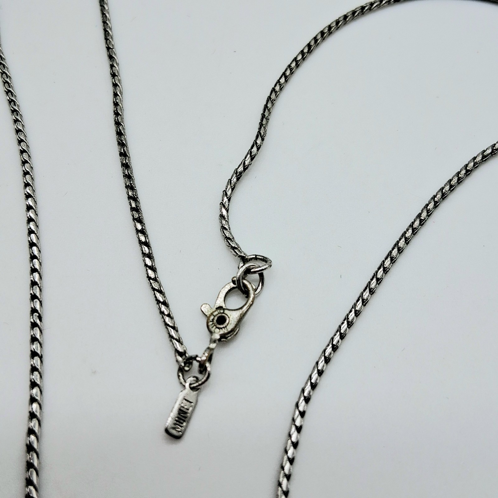 Monet Silvertone Shell Shape Pendant Necklace - image 4