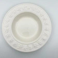 #1 Wedgwood Festivity Ivory Soup Deep Plate White Floral Pattern  From Japan