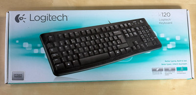 Logitech K120 USB Keyboard   US English Layout   New in Box   Wired Plug and Pla