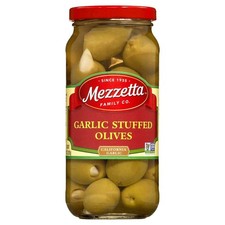 Garlic Stuffed Olives in Brine 10 oz Glass Jar