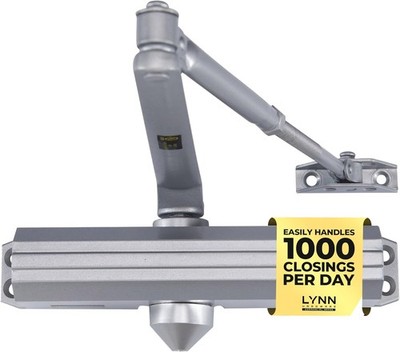 Automatic Door Closer Commercial Grade Silver Adjustable LYNN HARDWARE