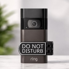 Ring Doorbell "Do Not Disturb" flip sign, Easy fit - no tools required