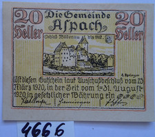 UPPER  AUSTRIA - GEMEINDE  ASPACH - 20 Heller - AU/STAIN - JPR 57c