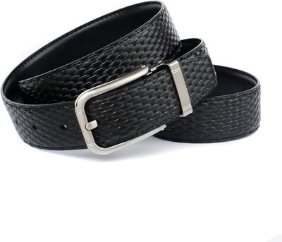 Anthoni Crown Men's Belt Leather Belt, Black, 90